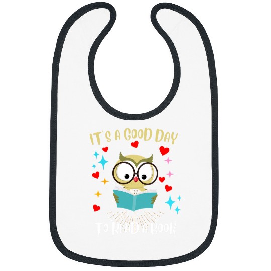 Its a Good Day to Read a Book Owl Bird Reading Funny Bibs