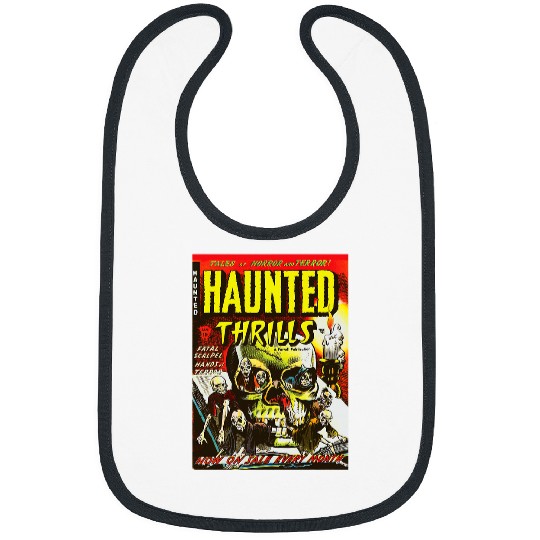 Halloween Skull Skeletons vintages Horror Comic Book Scary Bibs