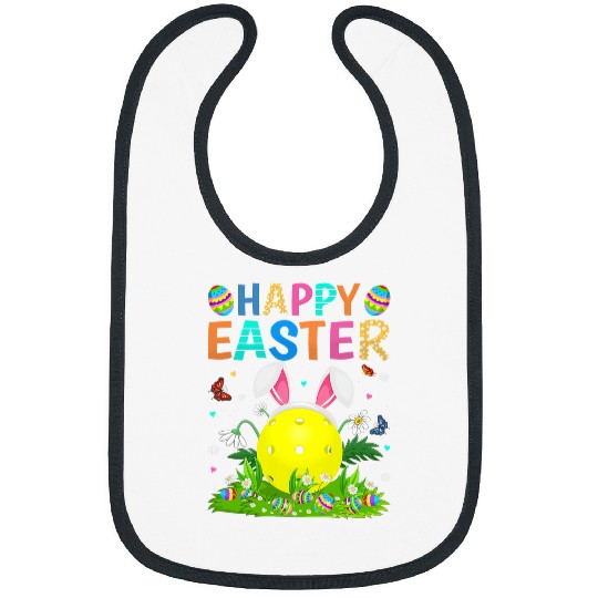 Happy Easter Bunny Egg Funny Pickleball Easter Sunday Bibs
