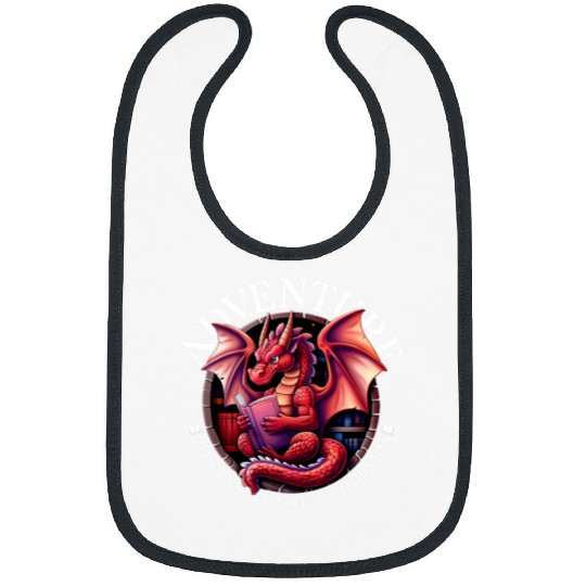 Adventure Begins at Your Library Dragon Reading Book Lover Bibs