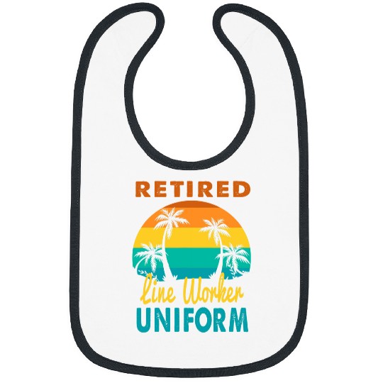 Retired Line Worker Uniform Tropical Island Retirement Bibs