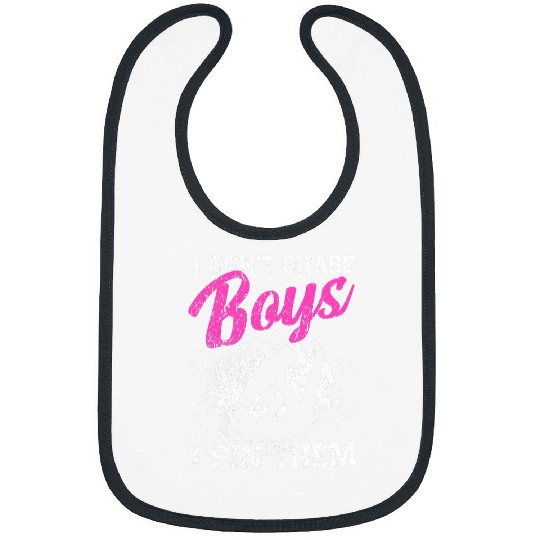 Funny Wrestler Women I Dont Chase Boys I Pin Them Bibs