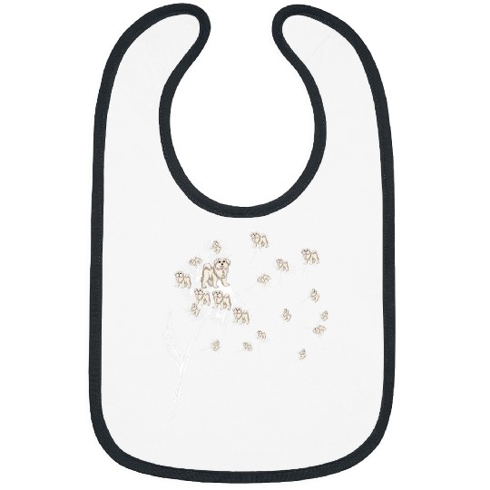 great pyrenees dandelion flower animal lover dog lovers Bibs