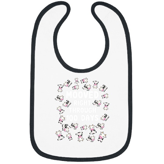 Moved Right Through 100 Days Of School Funny Cow Pun Student Bibs