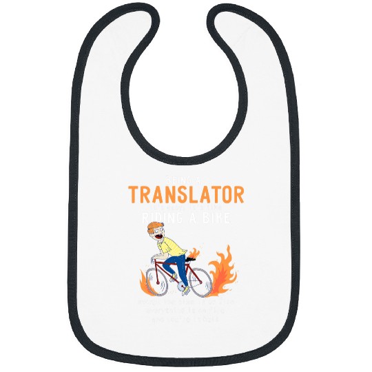 Translator Like Riding Bike Cyclist Funny Bibs