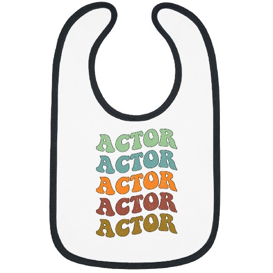 Retro ACTOR Inspirational Colorful Job Title Profession Bibs