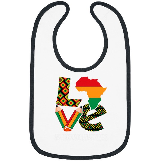 School Social Worker Love Map African Black History Month Bibs