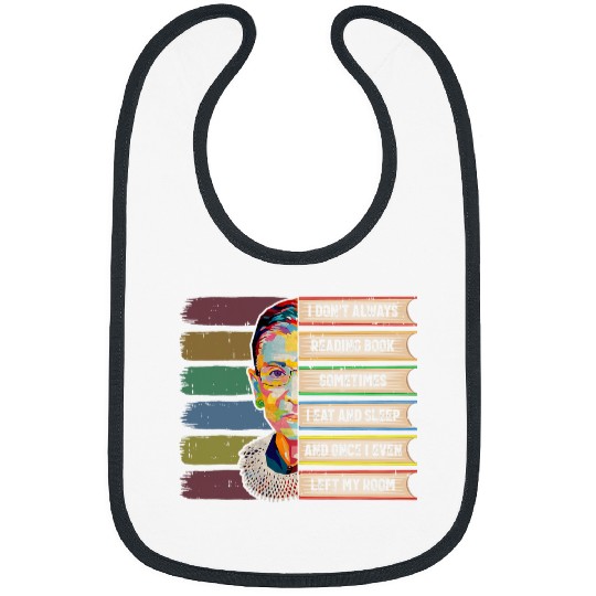 Feminist Ruth Bader Ginsburg RBG Quote Girl With Book Women 2 Bibs