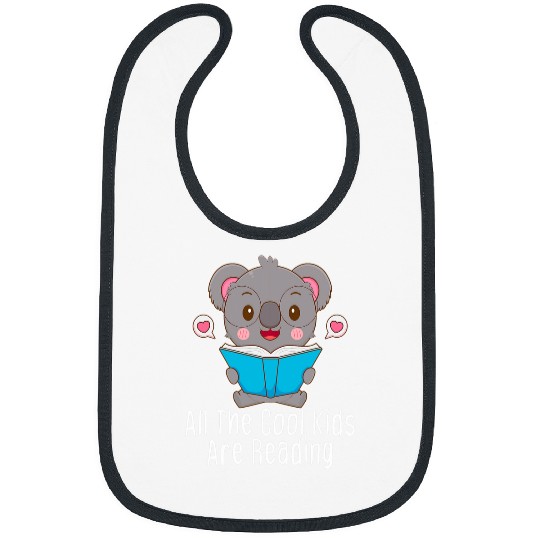 All the Cool Kids are Reading Tee Book Koala Lovers Bibs