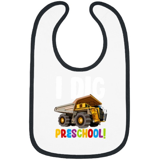 Dump Truck I Dig Preschool 2 Bibs