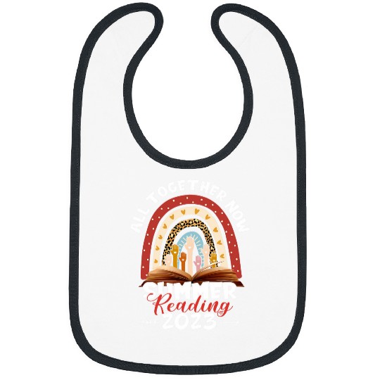 All Together Summer Reading Rainbow Hand Book Lover Bibs