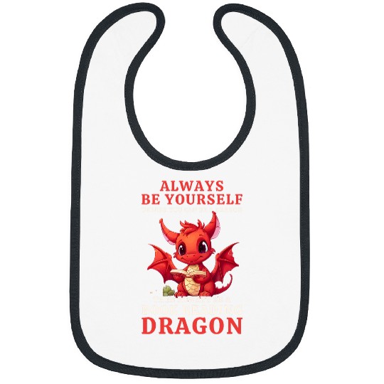 Always Be Yourself For Nerds Book Reading Red Dragon 1 Bibs