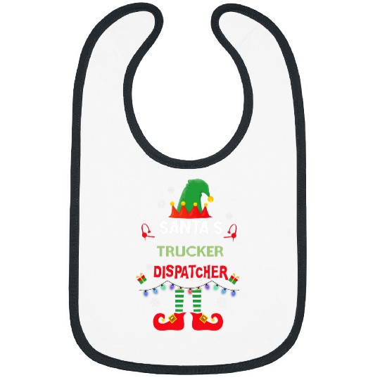 santas trucker dispatcher group matching family christmas Bibs