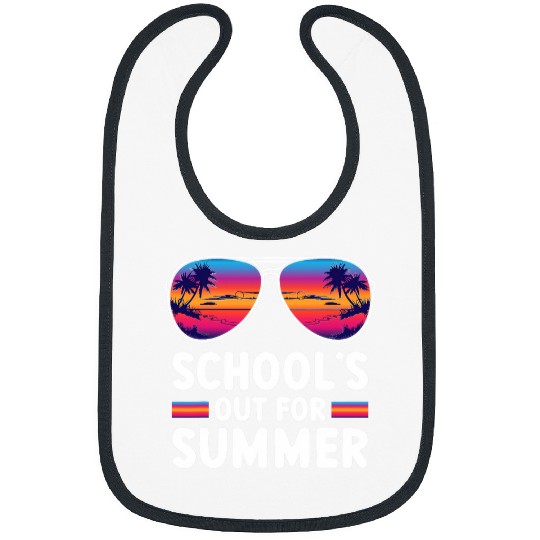 Retro Last Day of Schools Out For Summer Teacher Boys Girls 4 Bibs