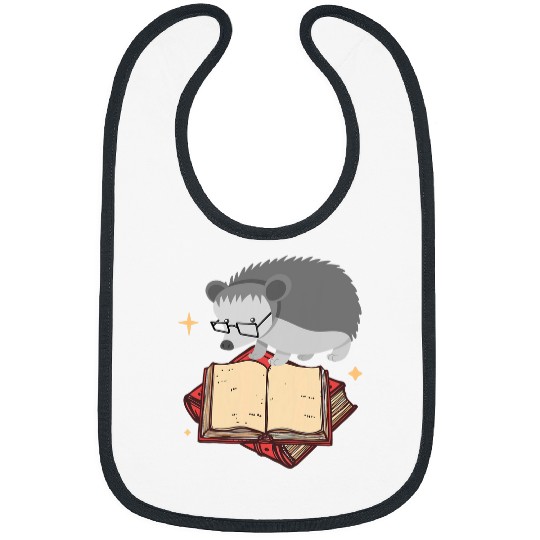 Hedgehog Book Reading Bibs