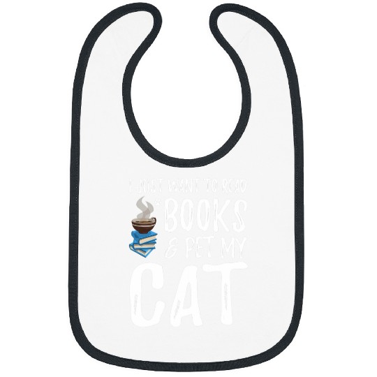 Cat Lover Book Funny Cat Mom Gift Bibs