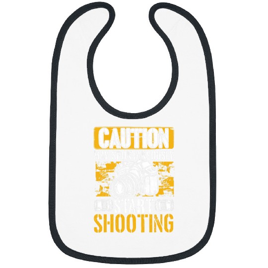 photographer humor caution camera lense photography Bibs