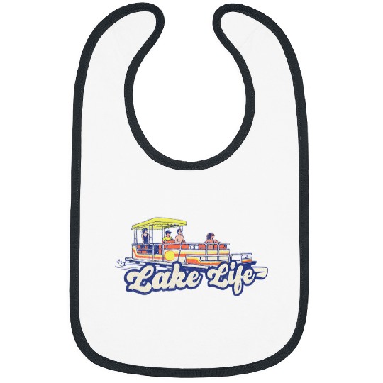 Lake Life Retro Pontoon Boat Bibs