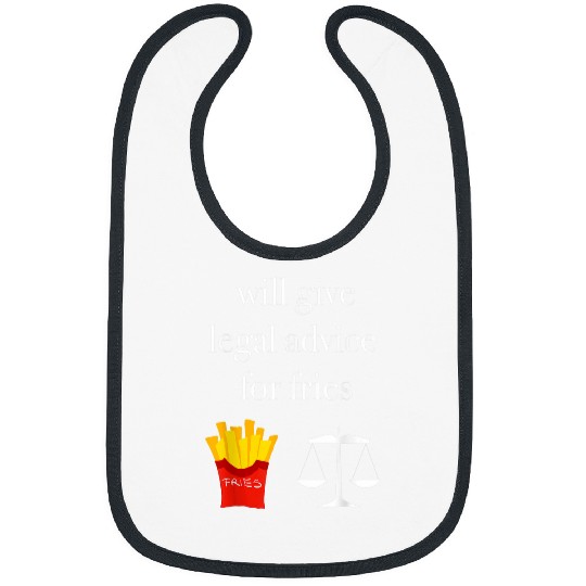 lawyer law student firm school french fries LSAT gift woman Bibs