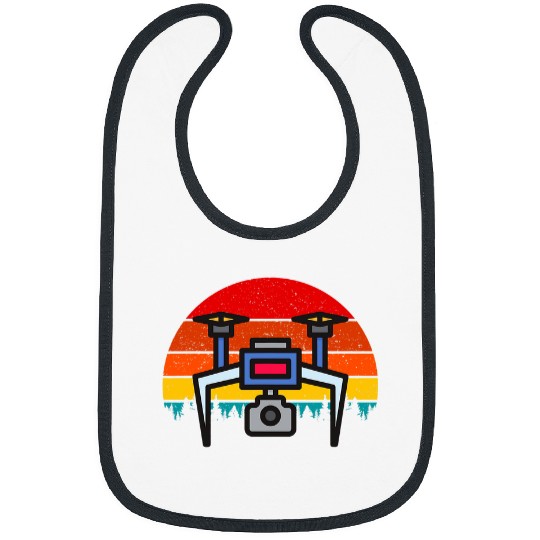 Droning Photography Quadcopter Pilot FPV Drone vintages Retro Bibs
