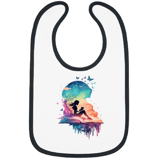 Celestial Fairy Reading Book Fantasy Novel Book Lovers Bibs