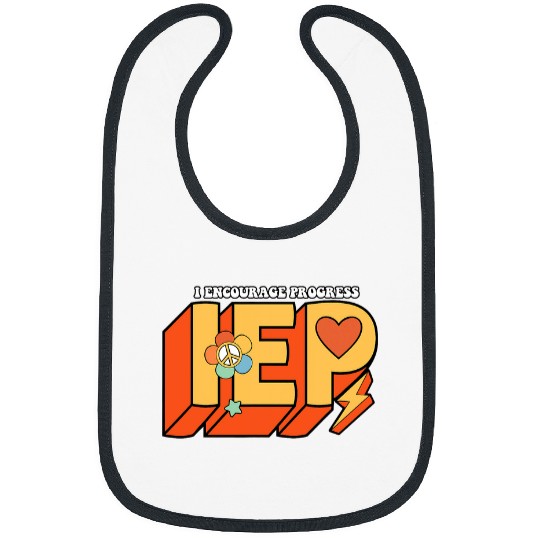 Sped Teacher I Encourage Progress ABA Therapist Groovy Bibs