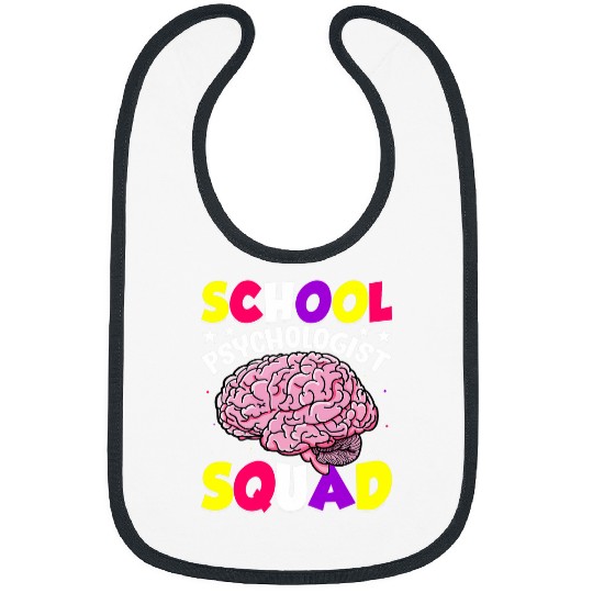 School Psychologist Squad Psychology Teacher Student Graphic Bibs