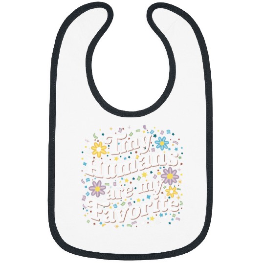 Tiny Humans Are My Favorite Pediatric NICU nurses Groovy 3 Bibs