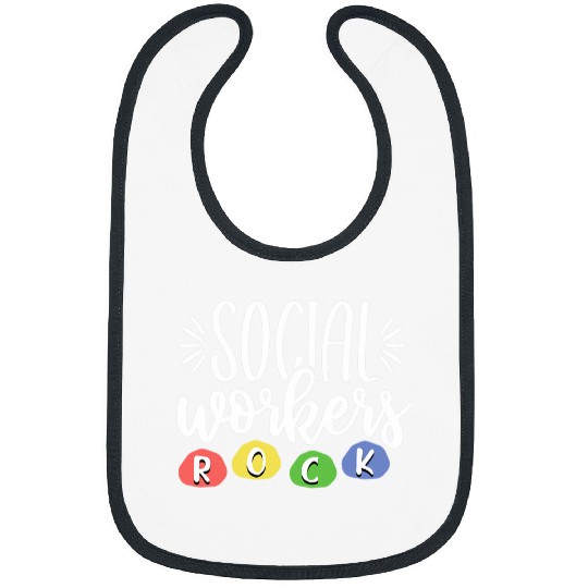 School Social Workers Rock Funny Teacher Appreciation Gift Bibs