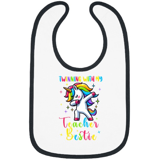 Twinning With My Teacher Bestie Unicorns Spirit Week Twin Day Bibs