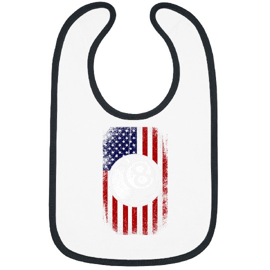 American Flag Billiard design for Pool Player Bibs