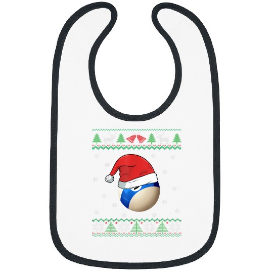 Billiard Ball Ugly Christmas Pool Player Bibs