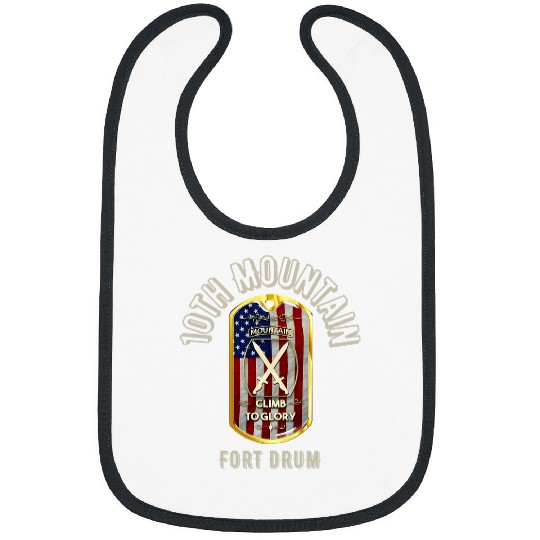 US10th Mountain Division Fort Drum Military Veteran 2 Bibs