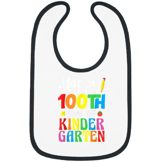 Happy 100th Day of Kindergarten Teacher or Student 13 Bibs
