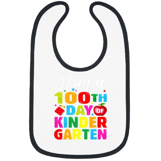 Happy 100th Day of Kindergarten Teacher or Student 14 Bibs