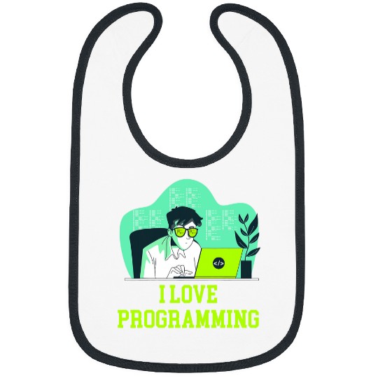 I Love Programming Professional Computer Programming Career Bibs