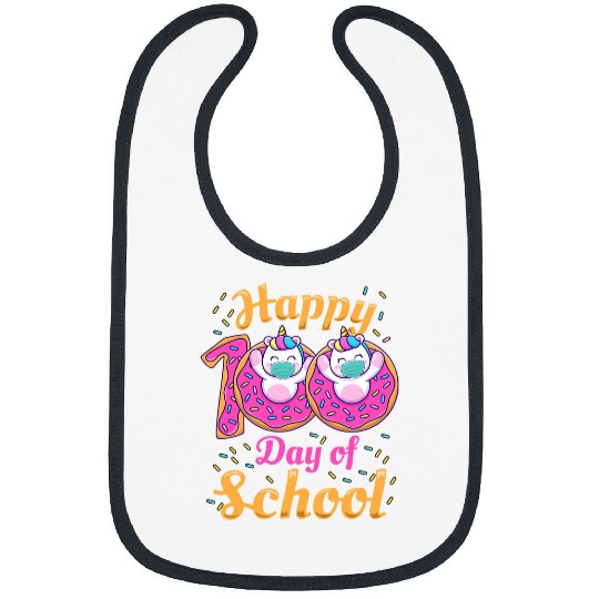Happy 100th Day of Kindergarten Teacher Student Gift 1 Bibs