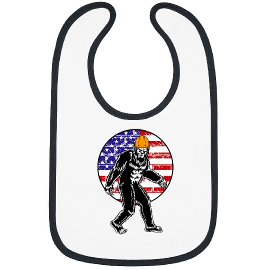 bigfoots Patriotic Construction Worker Bibs