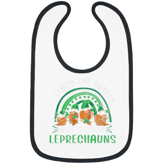 I Teach The Cutest nursesry School Leprechauns St Patricks Bibs