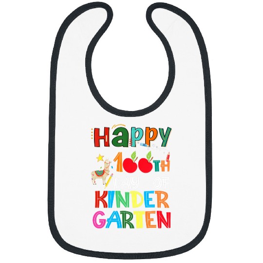 Happy 100th Day of Kindergarten Teacher or Student 16 Bibs