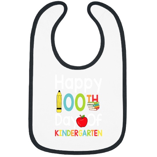 Happy 100th Day of Kindergarten Teacher or Student 5 Bibs
