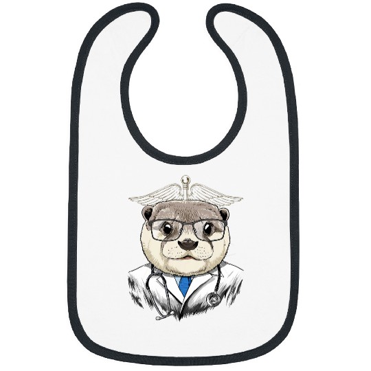 Otter Doctor Vet Veterinarian Animal Lover Bibs