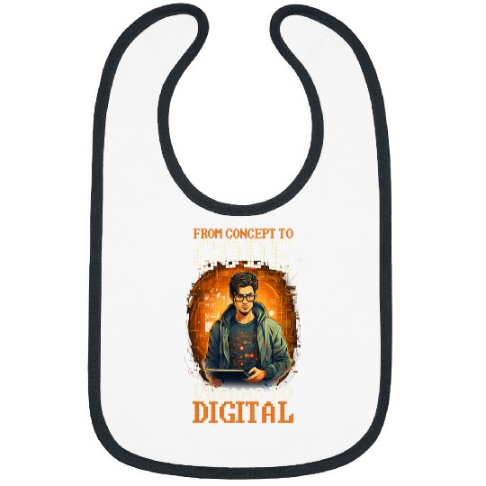 Programming Concept To Code Digital Software Developer Bibs