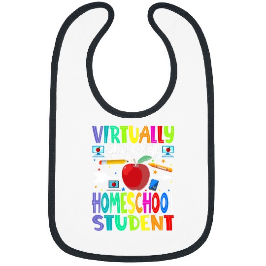 Virtually Awesome Homeschool Student Back To School 1 Bibs
