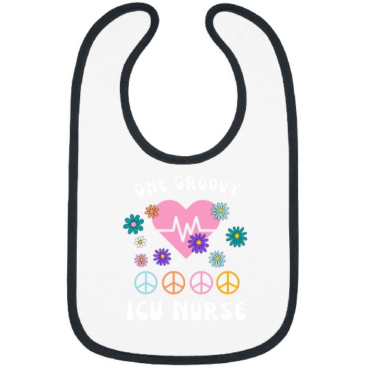 One Groovy ICU nurses Nursing Intensive Care Unit Pink Cute Bibs