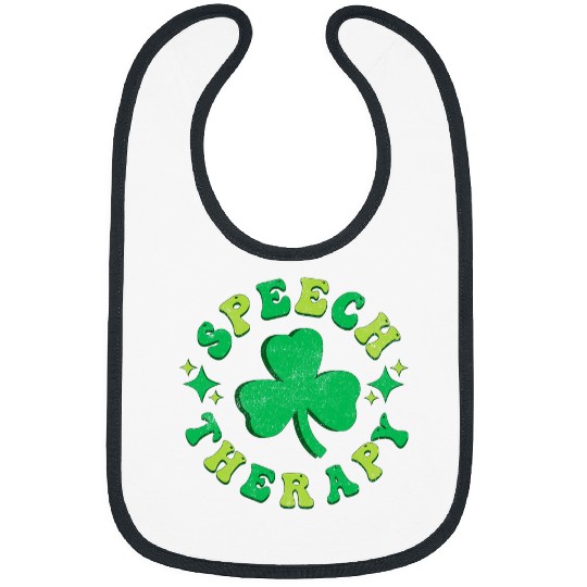 Speech Therapy St Patricks Day Retro Lucky SLP Therapist 7 Bibs