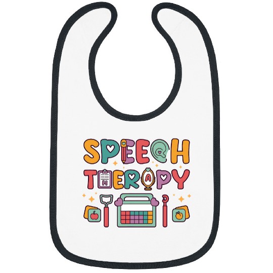 Speech Therapy Therapist Pathologist SLP Session Case Worker Bibs