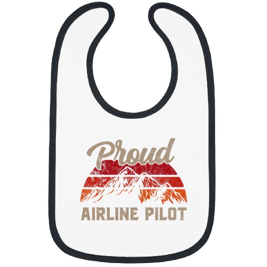 Funny Airline Pilot Superhero vintages Men Dad Bibs