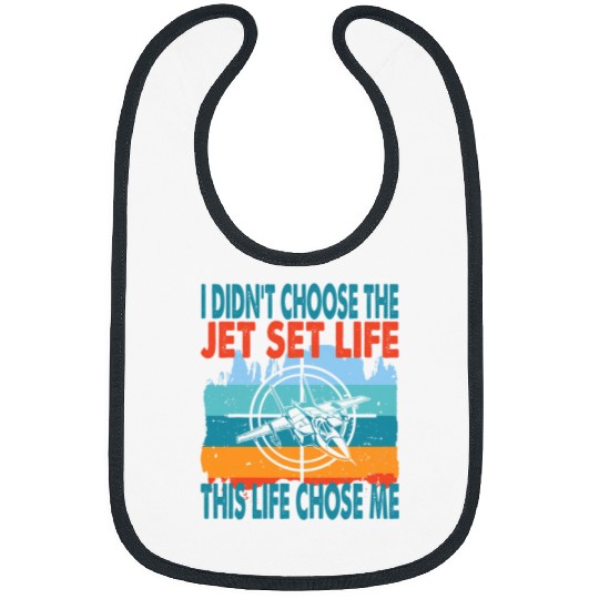 Fighter Jet Military Airplane Jet Fighter Pilot Slogan 1 Bibs