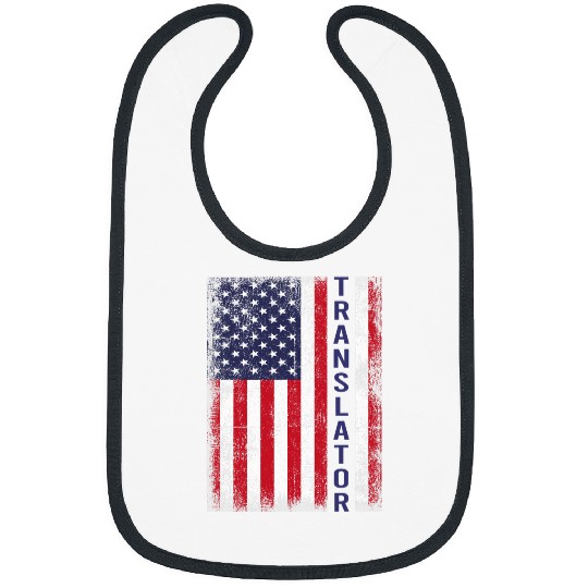 Patriotic American Translator vintages USA Flag Merica Bibs